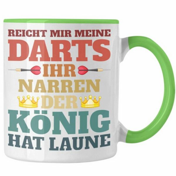 Trendation Tasse "Trendation - Dart Tasse Dartpfeil Reicht Mir Meine Darts Spruch Männer Dart-Spieler Geschenkidee"