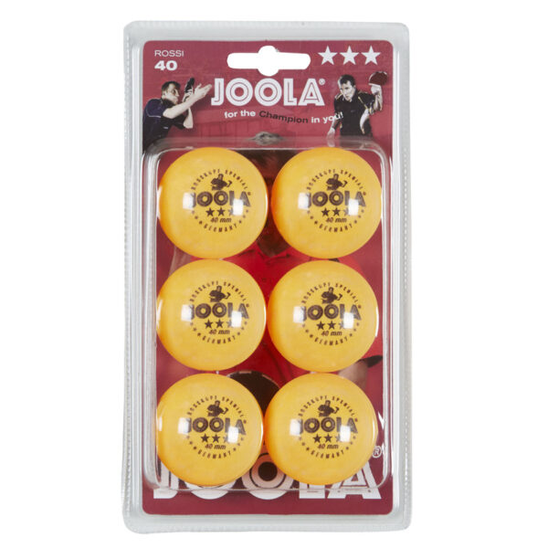 6er Pack JOOLA Rossi *** 40+ Tischtennisbälle orange