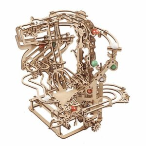 UGEARS 3D-Puzzle "Murmel-Kettenbahn Mechanischer Modellbausatz, 3D Holzpuzzle für Erwachsene", 400 Puzzleteile, Mechanischer Holzbausatz, 3D Puzzle Geschenk für Erwachsene & Senioren, Kein Kleber & kein Werkzeug benötigt
