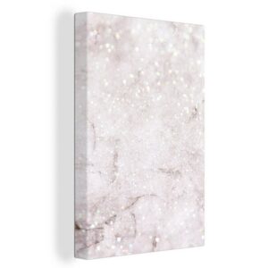 OneMillionCanvasses® Leinwandbild "Marmor - Glitzer - Rosa", (1 St), Leinwand Bilder für Wohnzimmer Schlafzimmer