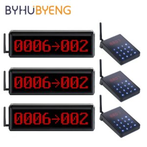 BYHUBYENG Hospital Queue Management Wireless Calling System For Bank Video FM 433MHz Table Service Pager A Cafe