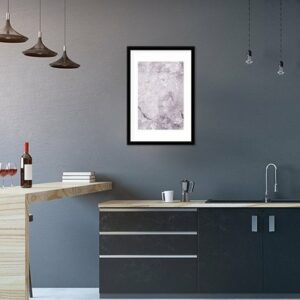 MuchoWow Poster Marmor - Glitter - Lila, (1 St), mit Rahmen, Kunstdruck, Gerahmtes Poster, Schwarzem Bilderrahmen