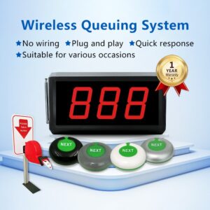Queue Wireless Calling System Wireless Number Pager Management for Coffee Clinic Caller system