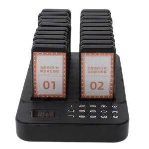 Restaurant Pager System 20 Pager Buzzers 1 Keypad Queue Number Call Wireless Calling Queuing System 3 Alert Mode 100-240V new.