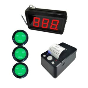 Wireless led display waiting queue call system ticket printer number calling system