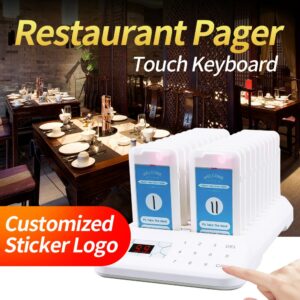 Wirelesslinkx Wireless Calling Customer Restaurant Paging System Pager for Bar Food Truck Church Cafeteria Reception Queue Quiz