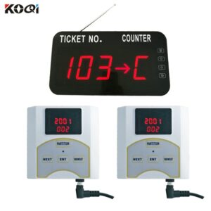 client pager queue calling number waiting system mini keypad with ticket counter number display receiver