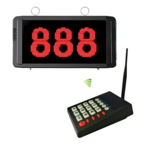 English or Spanish Voice Broadcast Display Restaurant Hospital Wireless Queue Management Call System