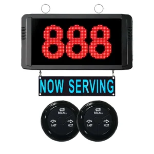 Wireless Number Calling Pager Queue Management System For Restaurant (1 Display Screen 2 Next Button)
