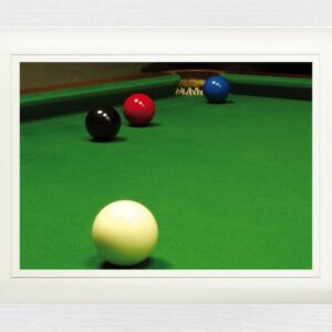 1art1 Bild mit Rahmen Billard - Snooker, Free Ball-Situation