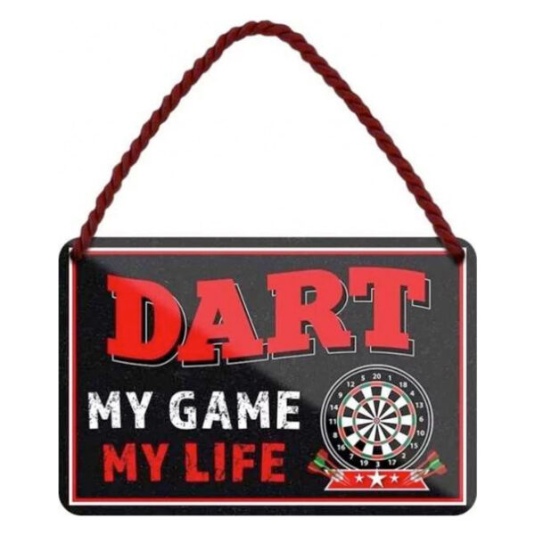 Deko Blechschild 18x12cm ? Dart - My Game - My Life!