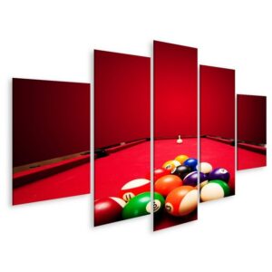 islandburner Leinwandbild Bild auf Leinwand Billard Pool Spiel Farbe Kugeln Dreieck Zielen Spiel