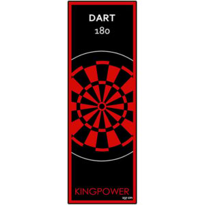 Kingpower - Dart Teppich Matte Rot Steeldart Dartpfeile Dartboard Zubehör Dartteppich Target Oche Darts Abwurflinie Schutz Gummi Boden Dartscheibe