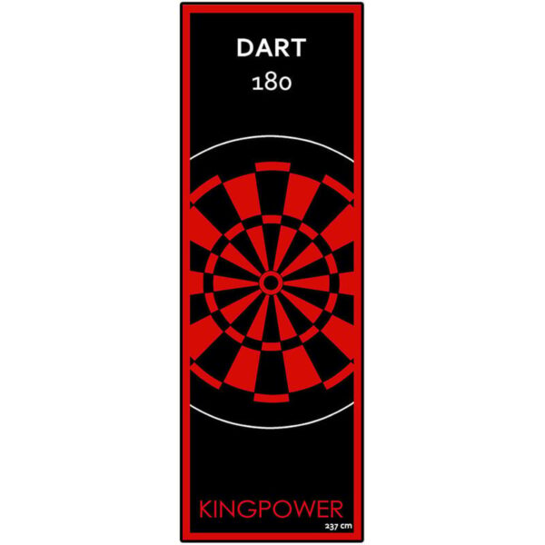 Kingpower - Dart Teppich Matte Rot Steeldart Dartpfeile Dartboard Zubehör Dartteppich Target Oche Darts Abwurflinie Schutz Gummi Boden Dartscheibe