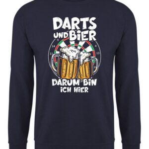 Quattro Formatee Sweatshirt Darts und Bier - Dart Dartscheibe Dartpfeil Dartspieler Unisex Pullove (1-tlg)