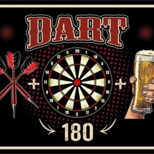 Rahmenlos Metallschild für Dart-Spieler: Dartboard 180