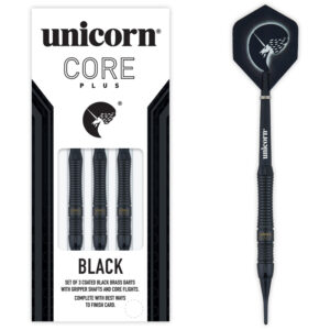 Unicorn Core Plus Black Brass Soft Darts 18 g