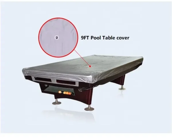 9FT Silver PVC Waterproof Billiard Snooker Pool Table Cover