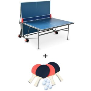 Indoor Tischtennisplatte blau -Klapptisch mit Zubehör - Blau - Sweeek