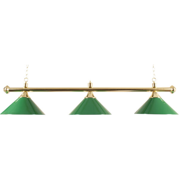 Lampenmast mit drei Schirmen Messing/Grün - Groen