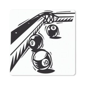 MuchoWow Gaming Mauspad Eine Illustration von drei Kugeln auf dem Billardtisch (1-St), Mousepad mit Rutschfester Unterseite, Gaming, 40x40 cm, XXL, Großes