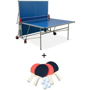 Outdoor Tischtennisplatte - Klapptisch mit Zubehör - Blau - Sweeek