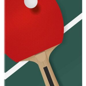 Posterlounge Acrylglasbild Editors Choice, Tischtennis - minimalistisch, Illustration