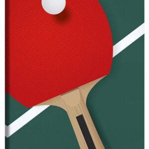Posterlounge Leinwandbild Editors Choice, Tischtennis - minimalistisch, Illustration