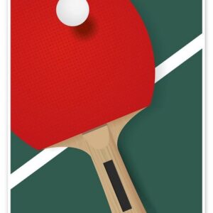 Posterlounge Poster Editors Choice, Tischtennis - minimalistisch, Illustration