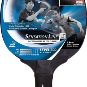Tischtennis Schläger Sensation 700, ASG Anti Shock Grip, Schwarz, One Size