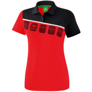 erima 5-C Poloshirt Damen red/black/white 46
