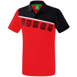 erima 5-C Poloshirt red/black/white 128